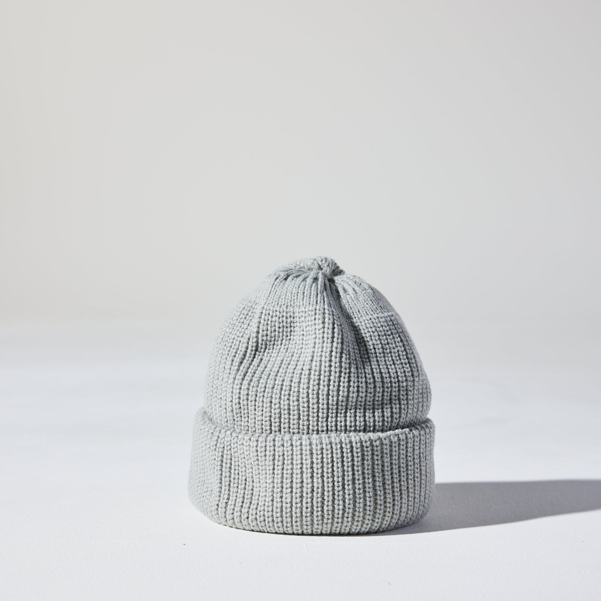 This grey Layday Beanie by House of Peaks is a thick, double-lined acrylic knit, tall profile, warm and unisex winter hat.